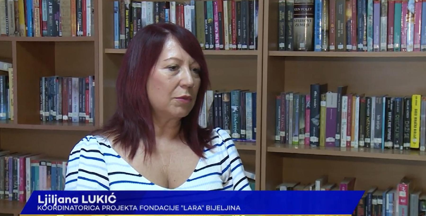 Izdvojeno iz TV Dnevnika RTV USK – Ljiljana Lukić, projektna koordinatorica Fondacije 'Lara' Bijeljina